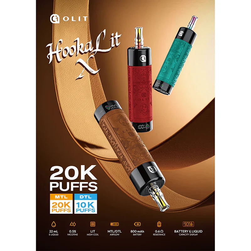 OLT HOOKALIT X 20K PUFFS - OLIT HOOKALIT X 20000 PUFFS
