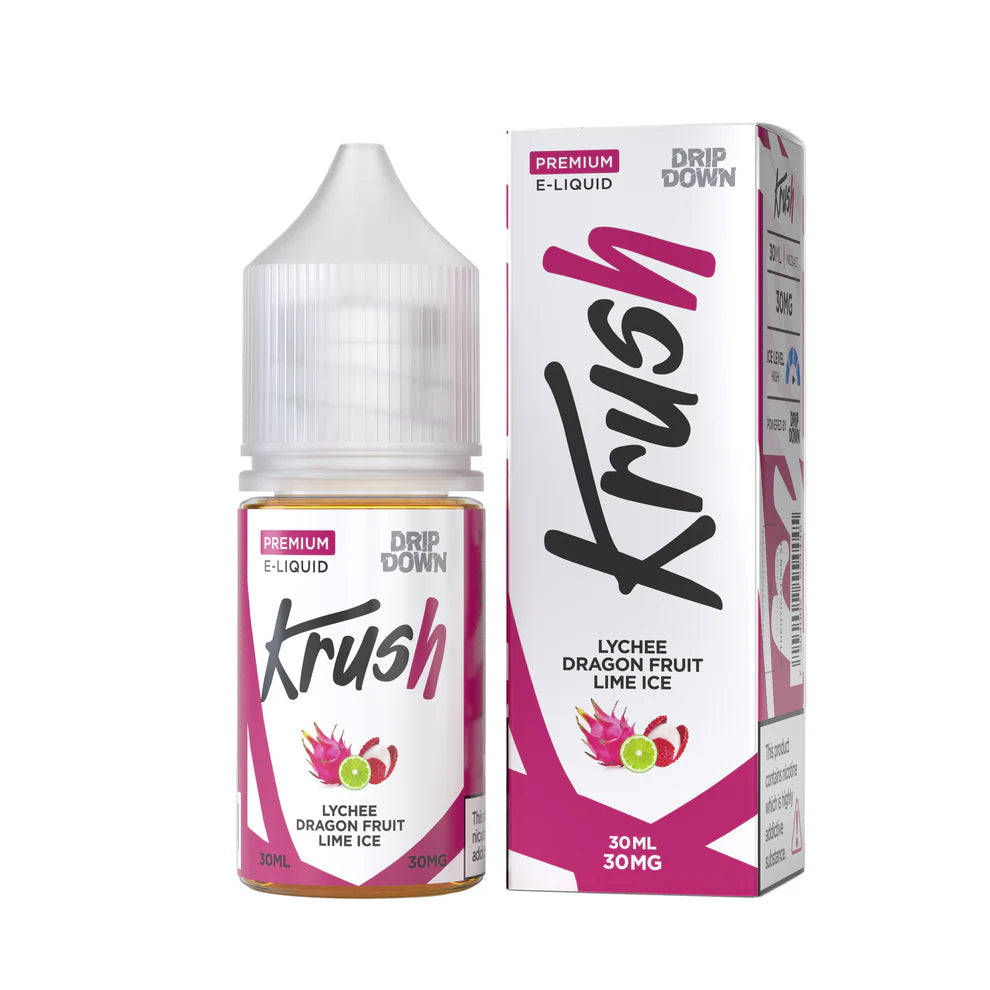 DRIP DOWN KRUSH LYCHEE DRAGON FRUIT LIME ICE 30MG - 50MG 30ML - Vapebeat