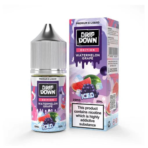Drip Down Iced Series Watermelon Grape Ice 30ml (25/50 mg) - Vapebeat