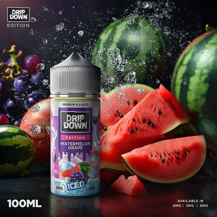 Drip Down Watermelon Grape Ice 100ml - Vapebeat