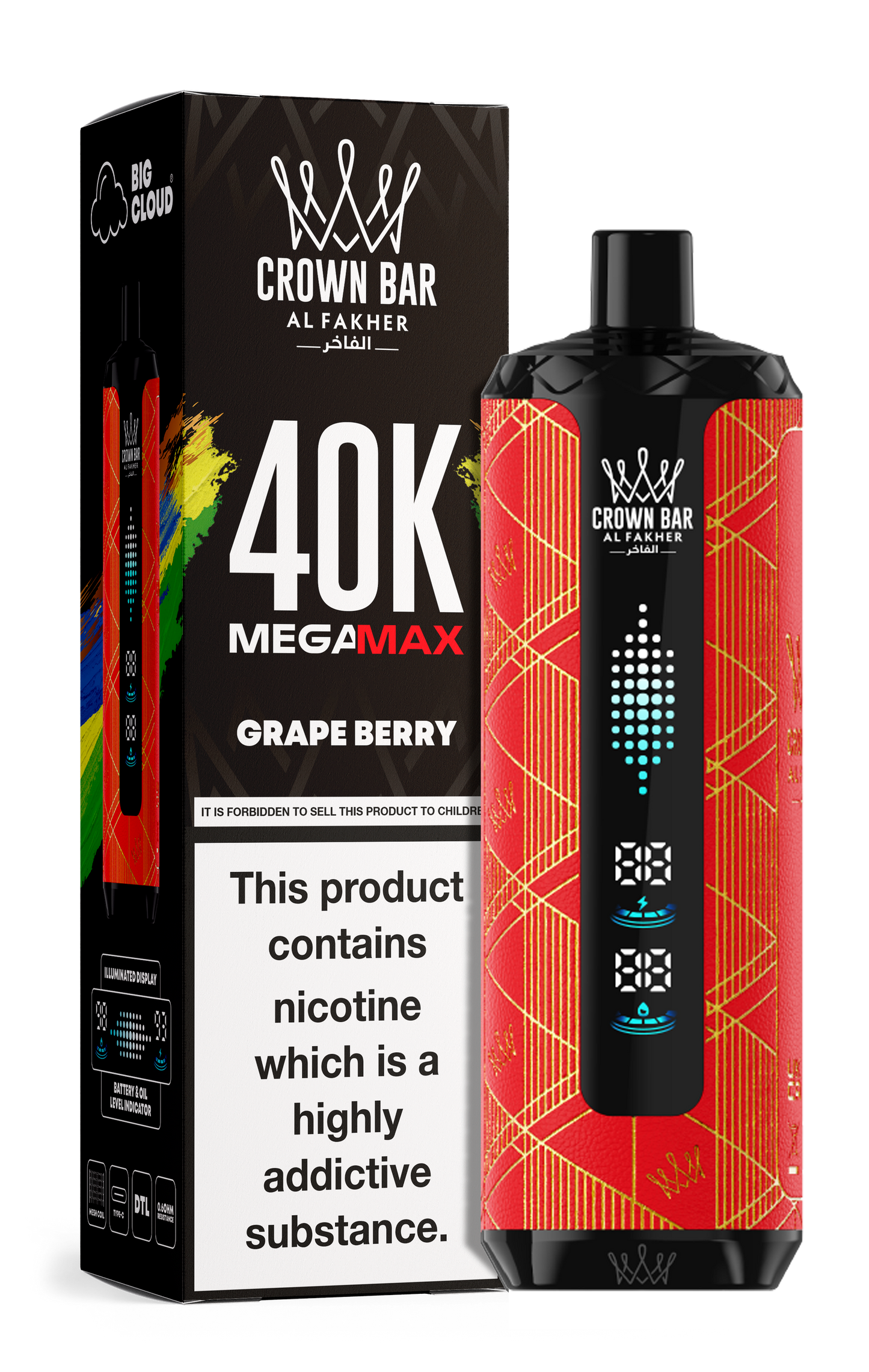 AL FAKHER MEGA MAX 40K CROWN BAR DISPOSABLE 6MG - Vapebeat