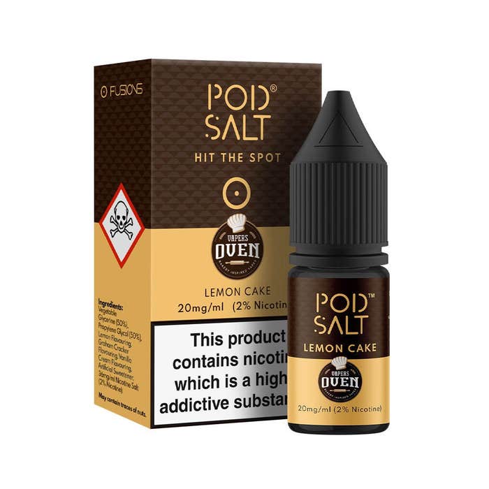 PODSALT - LEMON CAKE 25MG 30ML UK - Vapebeat