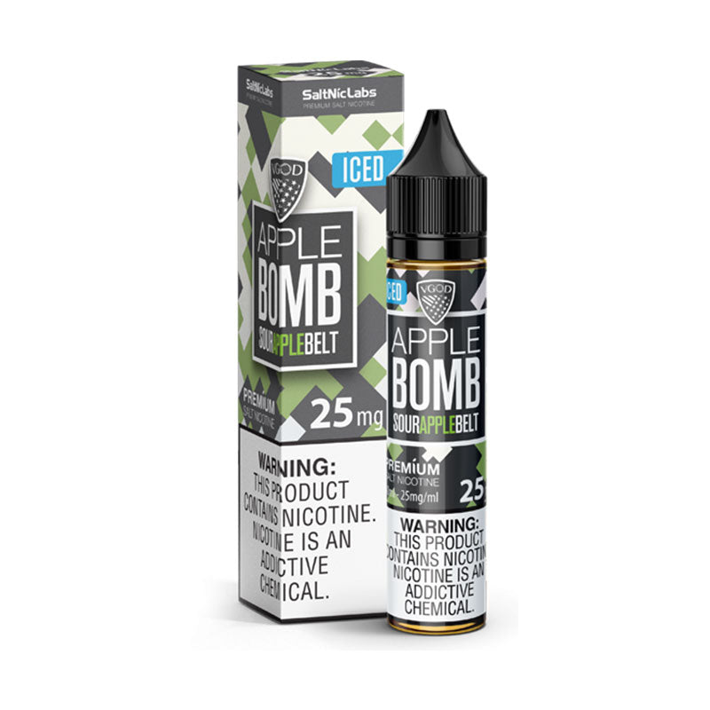 VGOD APPLE BOMB ICED SALTNIC E-LIQUID 25 MG 30ML - Vapebeat