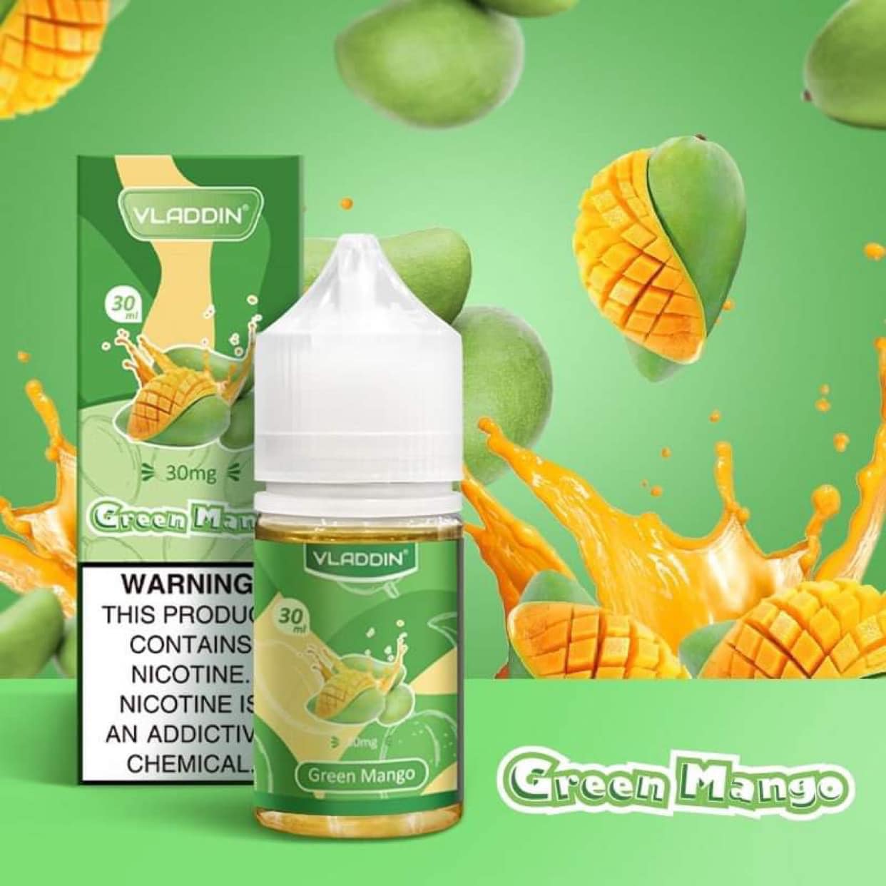 VLADDIN GREEN MANGO 30MG 30ML - Vapebeat