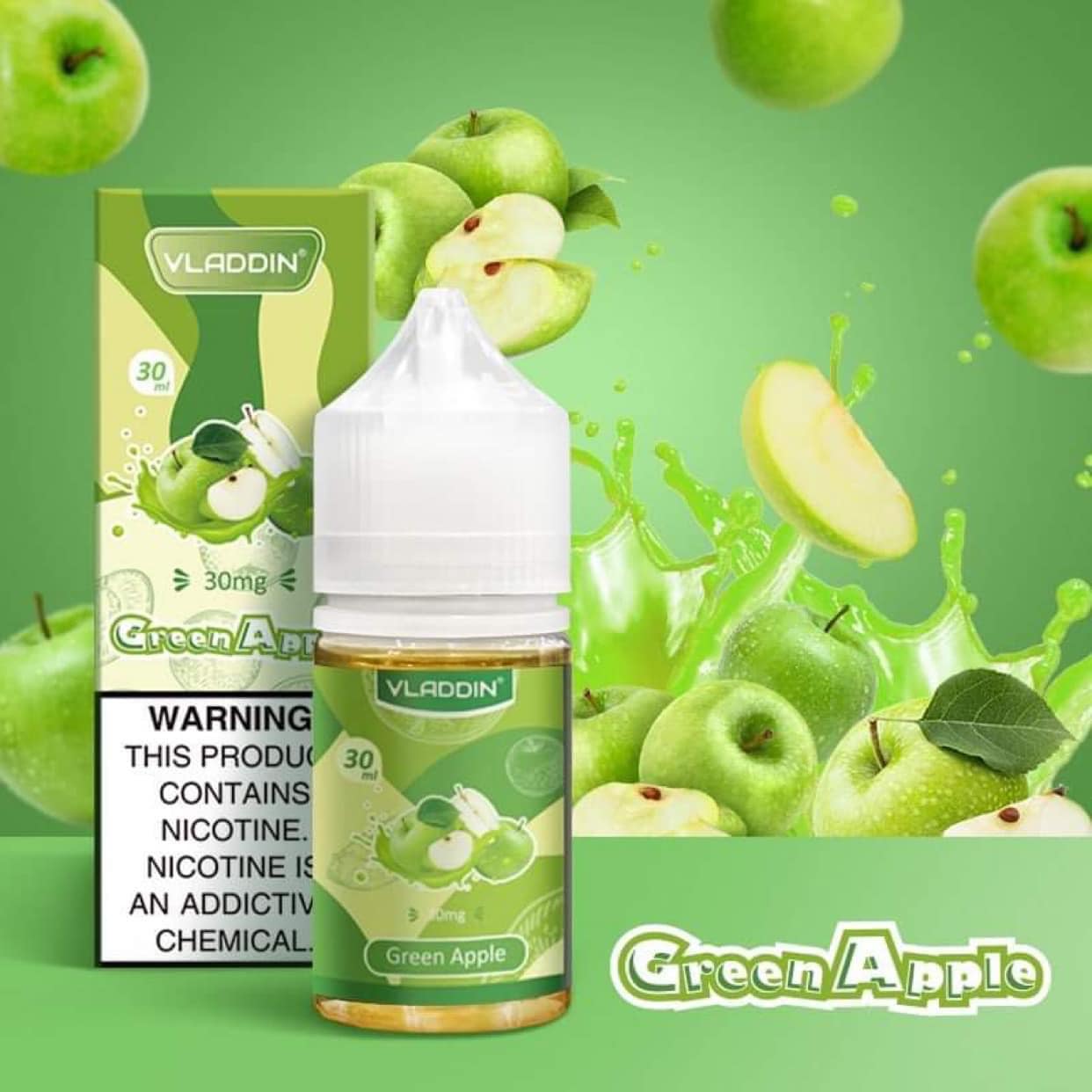 VLADDIN - GREEN APPLE 50MG 30ML - Vapebeat