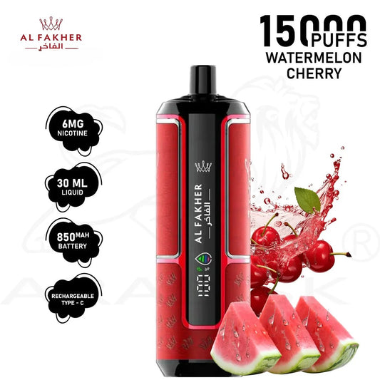AL FAKHER CROWN BAR 15K HYPERMAX DISPOSABLE- WATERMELON CHERRY 6MG - Vapebeat