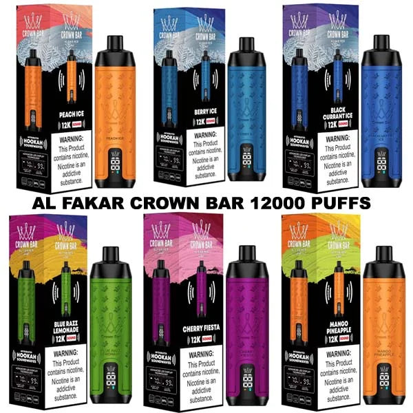 Al Fakher Crown Bar 12k Puffs Disposable Vape with Integrated Hookah Soundwaves