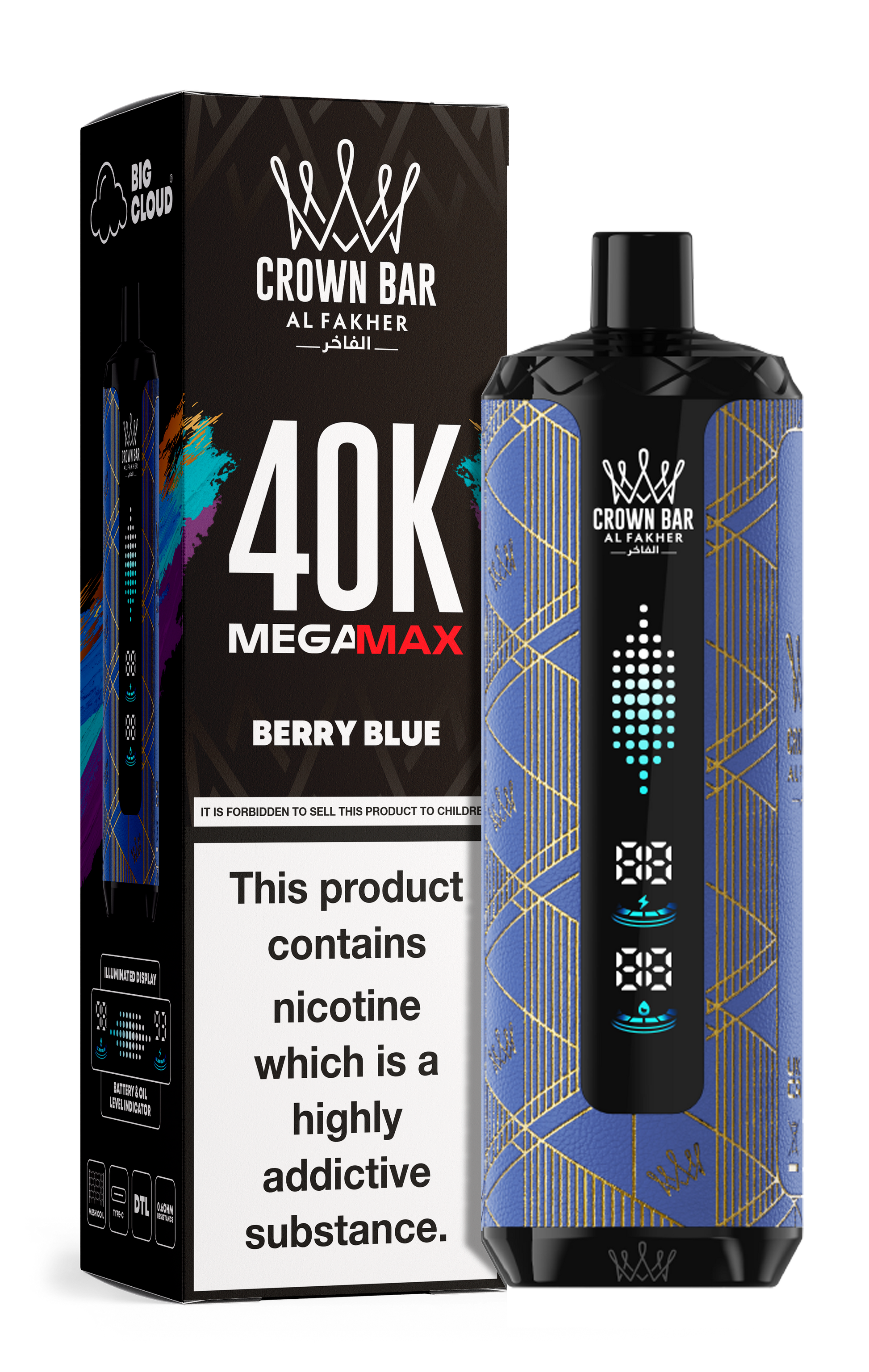 AL FAKHER MEGA MAX 40K CROWN BAR DISPOSABLE 6MG - Vapebeat