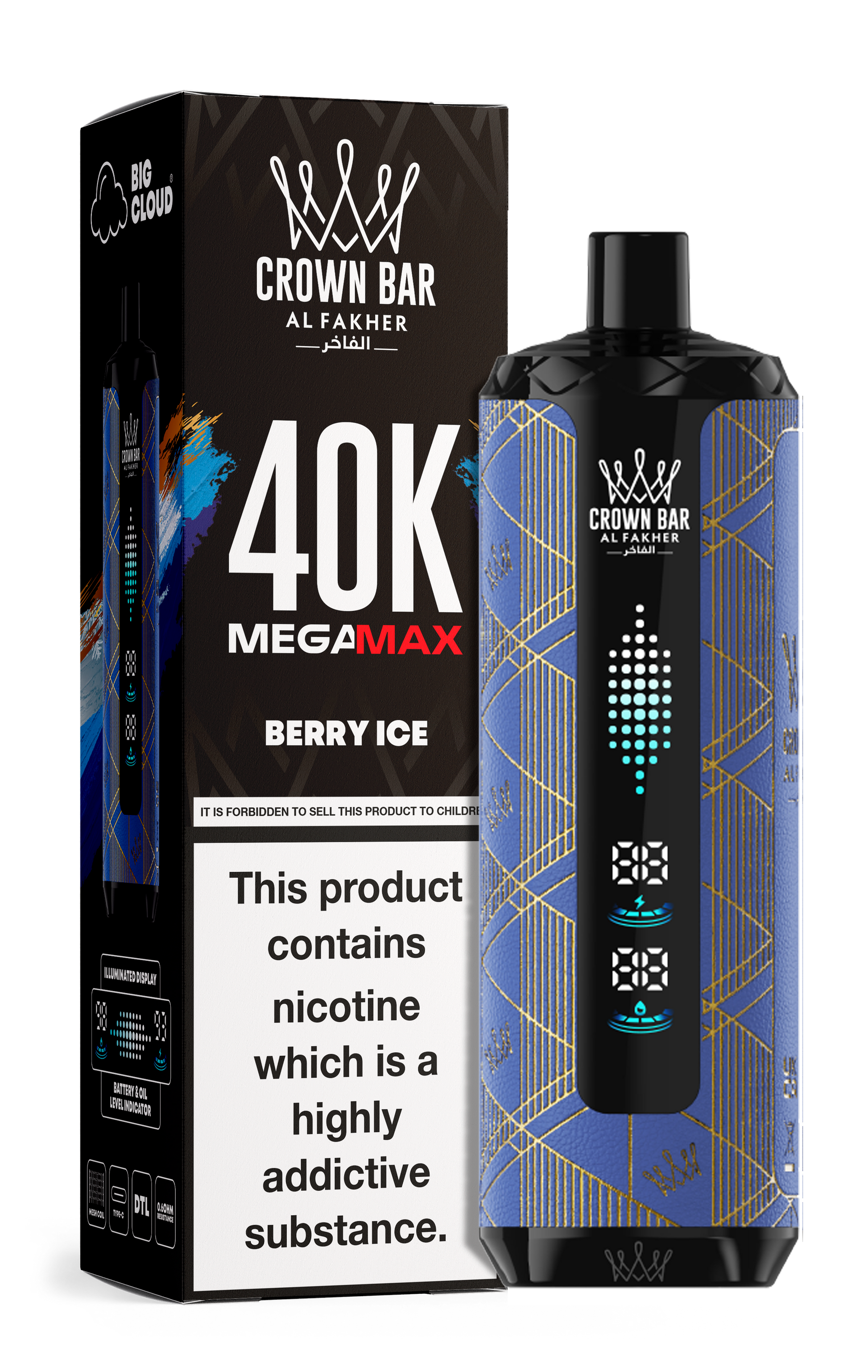 AL FAKHER MEGA MAX 40K CROWN BAR DISPOSABLE 6MG - Vapebeat