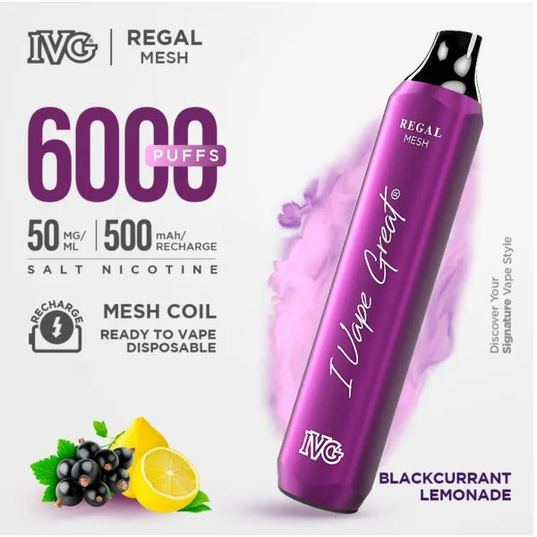 Ivg Regal Disposable 6000 Puffs 5% - Vapebeat