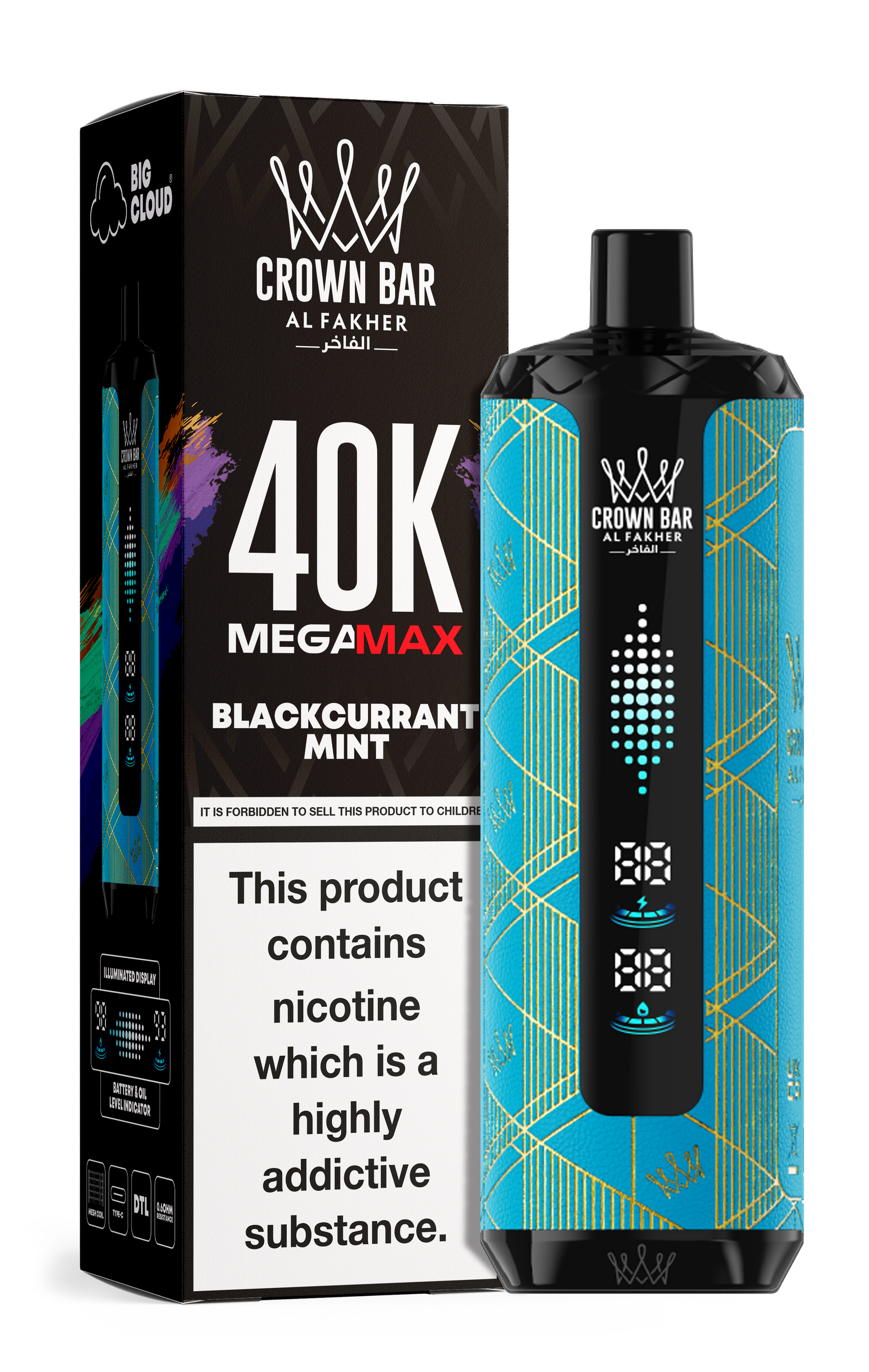 AL FAKHER MEGA MAX 40K CROWN BAR DISPOSABLE 6MG - Vapebeat