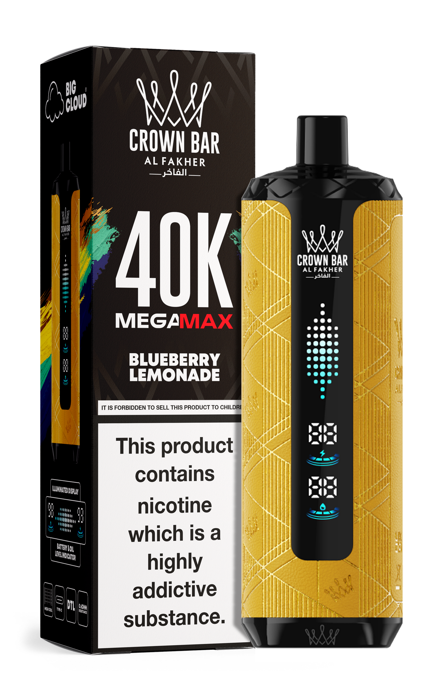 AL FAKHER MEGA MAX 40K CROWN BAR DISPOSABLE 6MG - Vapebeat
