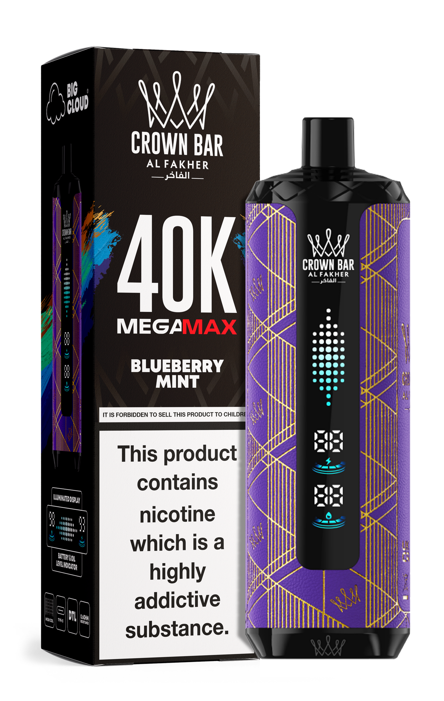 AL FAKHER MEGA MAX 40K CROWN BAR DISPOSABLE 6MG - Vapebeat