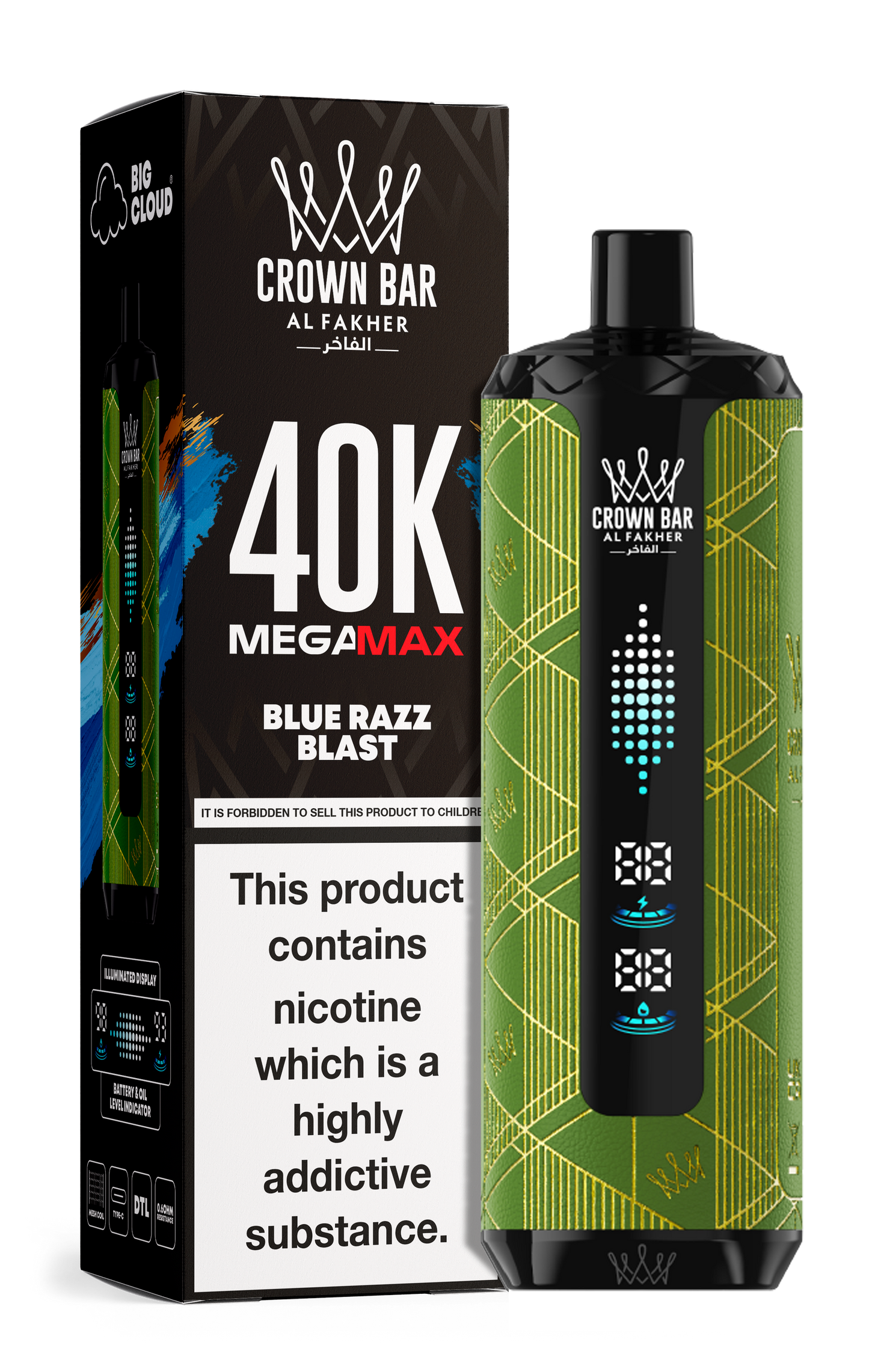 AL FAKHER MEGA MAX 40K CROWN BAR DISPOSABLE 6MG - Vapebeat