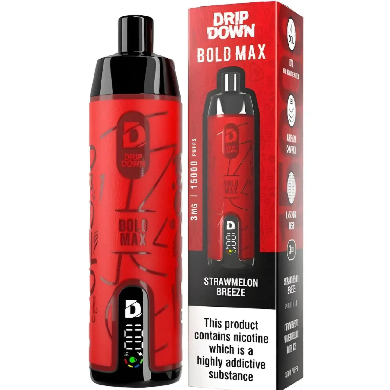 DRIP DOWN BOLD MAX DISPOSABLE 15000 PUFFS - MrVapora.pk