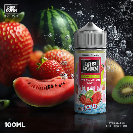 DRIP DOWN EDITION SERIES STRAWMELON KIWI ICE 100ML - Vapebeat