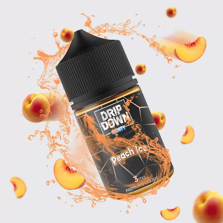 DRIP DOWN FROSTY PEACH ICE 12MG -  60ML - Vapebeat