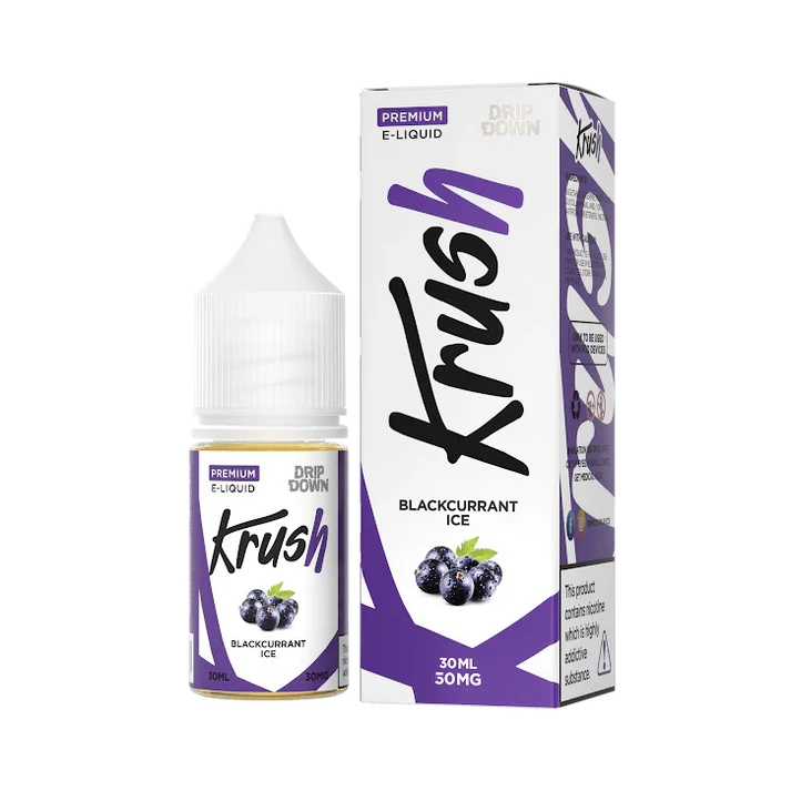 DRIP DOWN KRUSH SERIES BLACKCURRANT ICE  30MG,50MG - 30ML - Vapebeat
