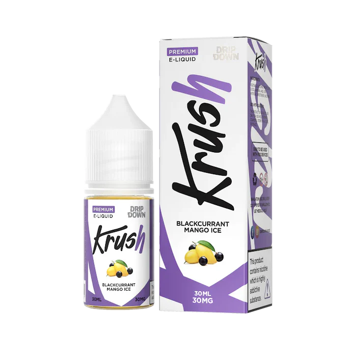 DRIP DOWN KRUSH SERIES BLACKCURRANT MANGO ICE 30MG,50MG -  30ML - Vapebeat