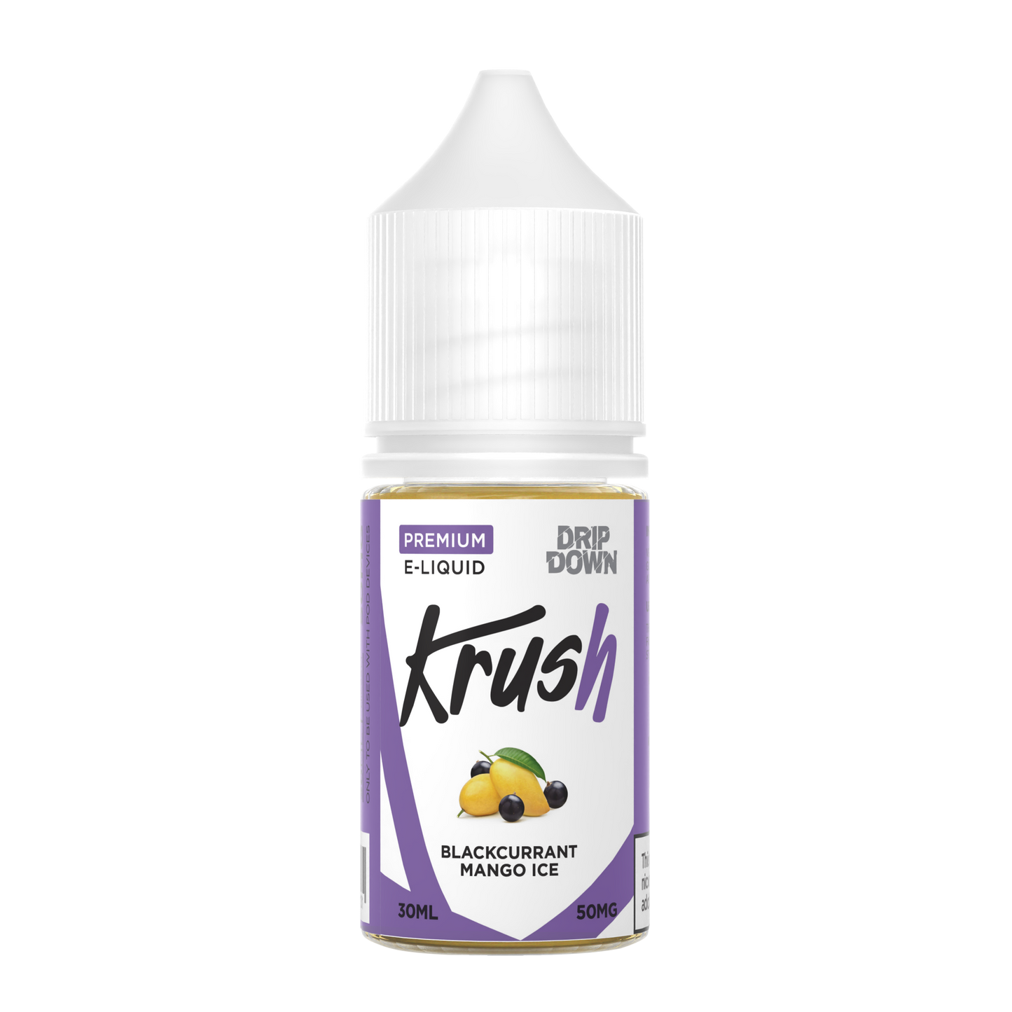 DRIP DOWN KRUSH SERIES BLACKCURRANT MANGO ICE 30MG,50MG -  30ML - Vapebeat