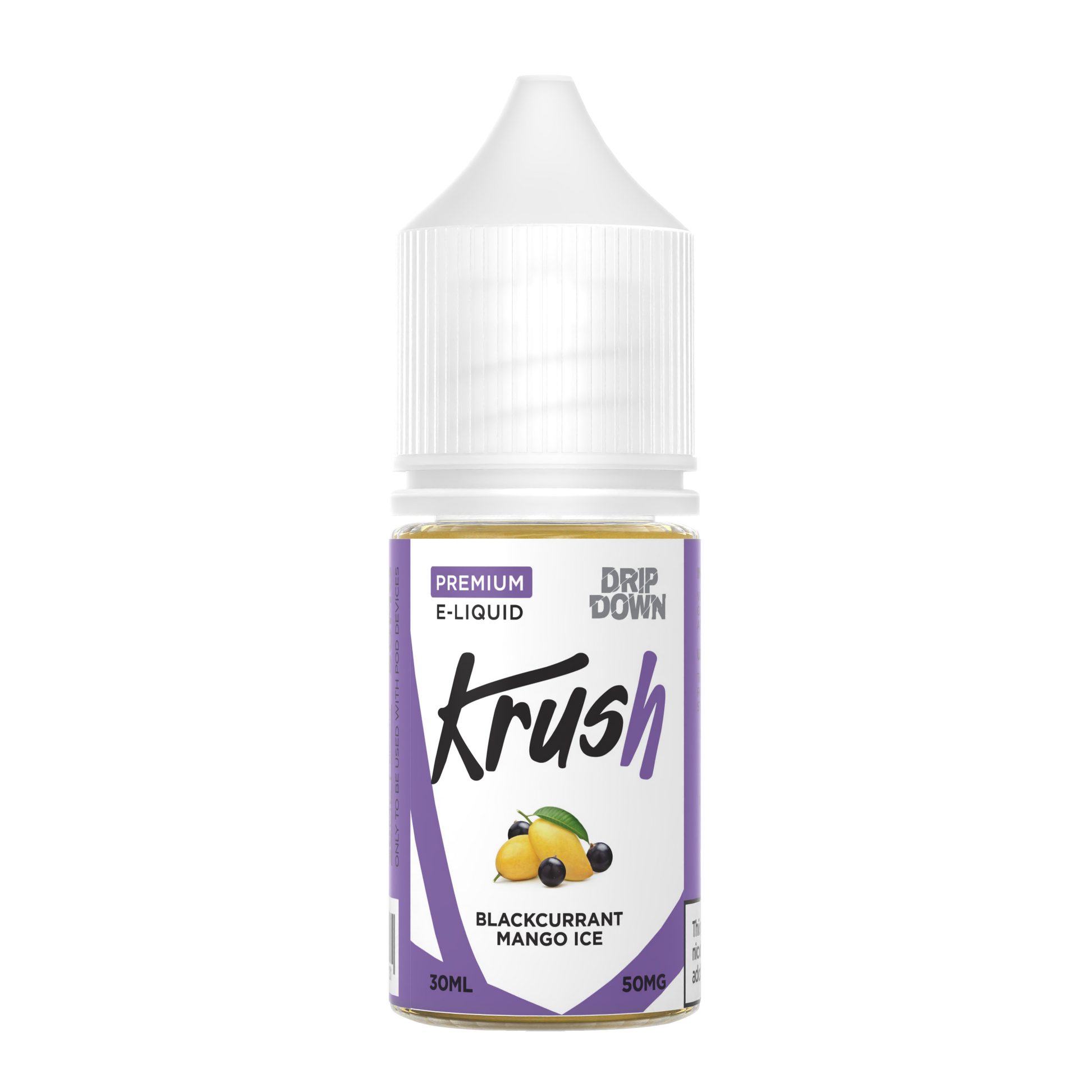 DRIP DOWN KRUSH SERIES BLACKCURRANT MANGO ICE 30MG,50MG -  30ML - Vapebeat