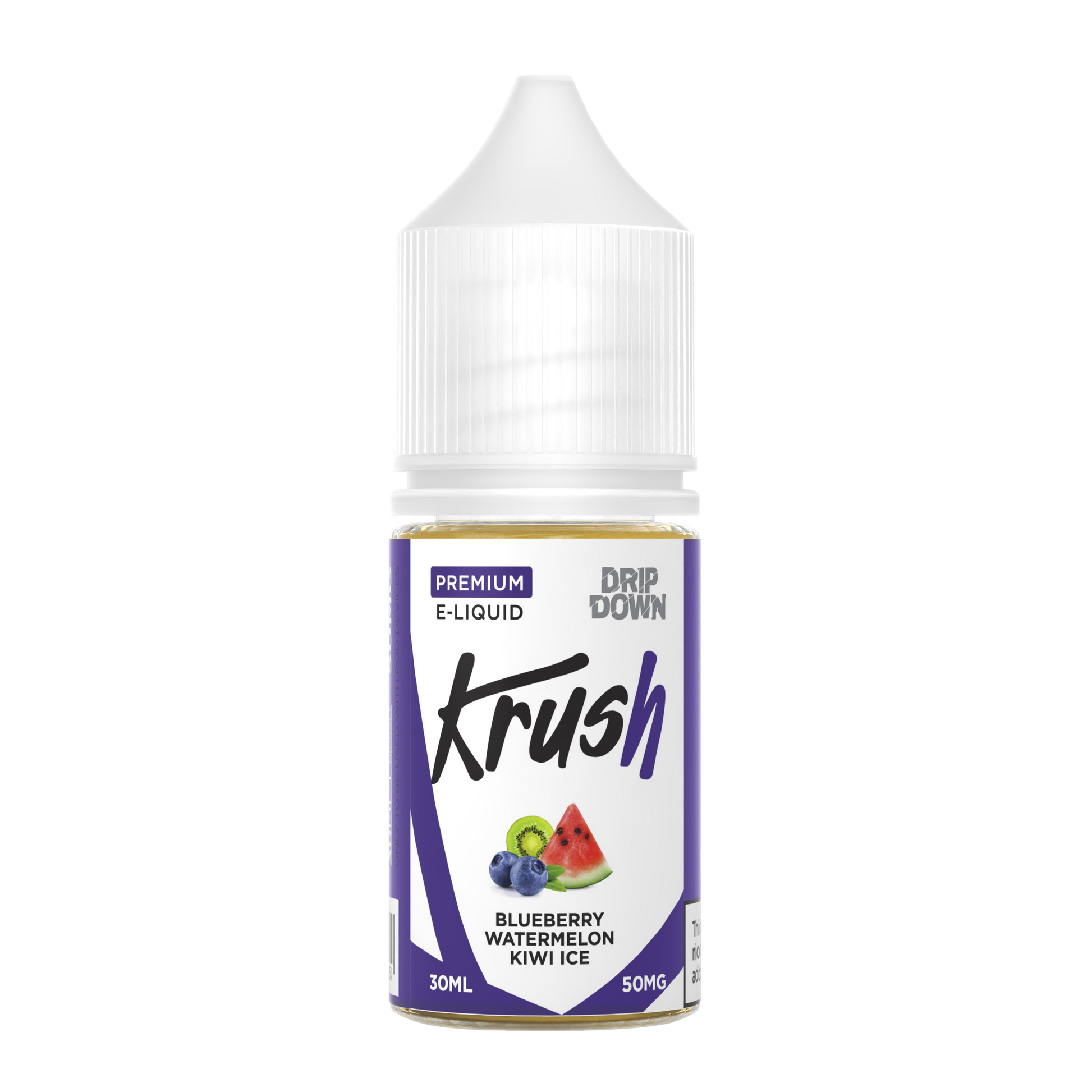 DRIP DOWN KRUSH SERIES BLUEBERRY WATERMELON KIWI ICE  30MG,50MG - 30ML - Vapebeat