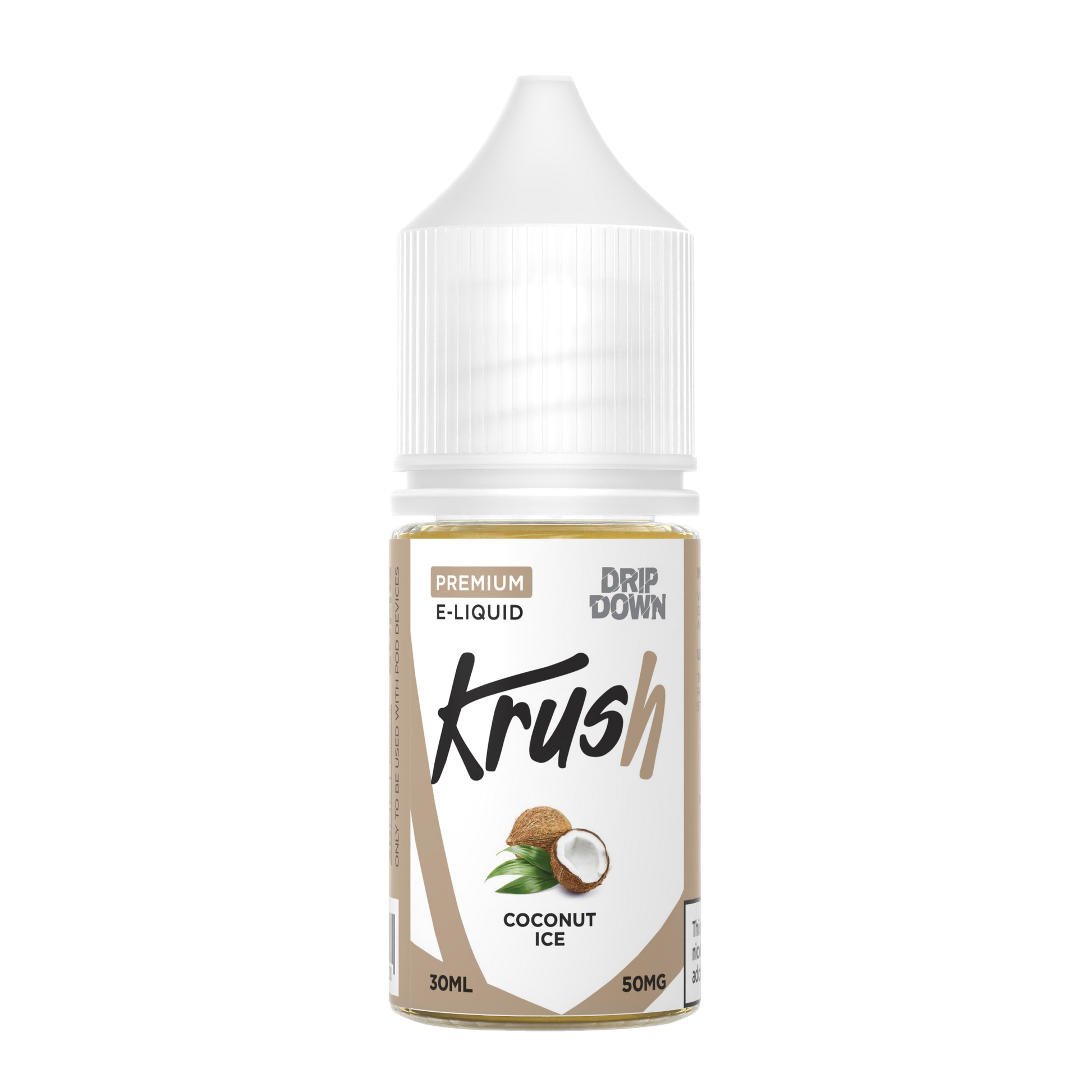 DRIP DOWN KRUSH SERIES COCONUT ICE 30MG,50MG -  30ML - Vapebeat