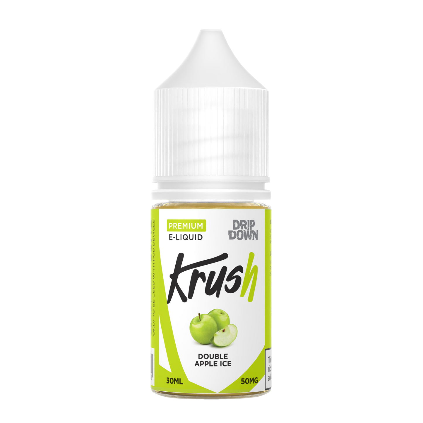 DRIP DOWN KRUSH SERIES DOUBLE APPLE ICE 30MG,50MG -  30ML - Vapebeat