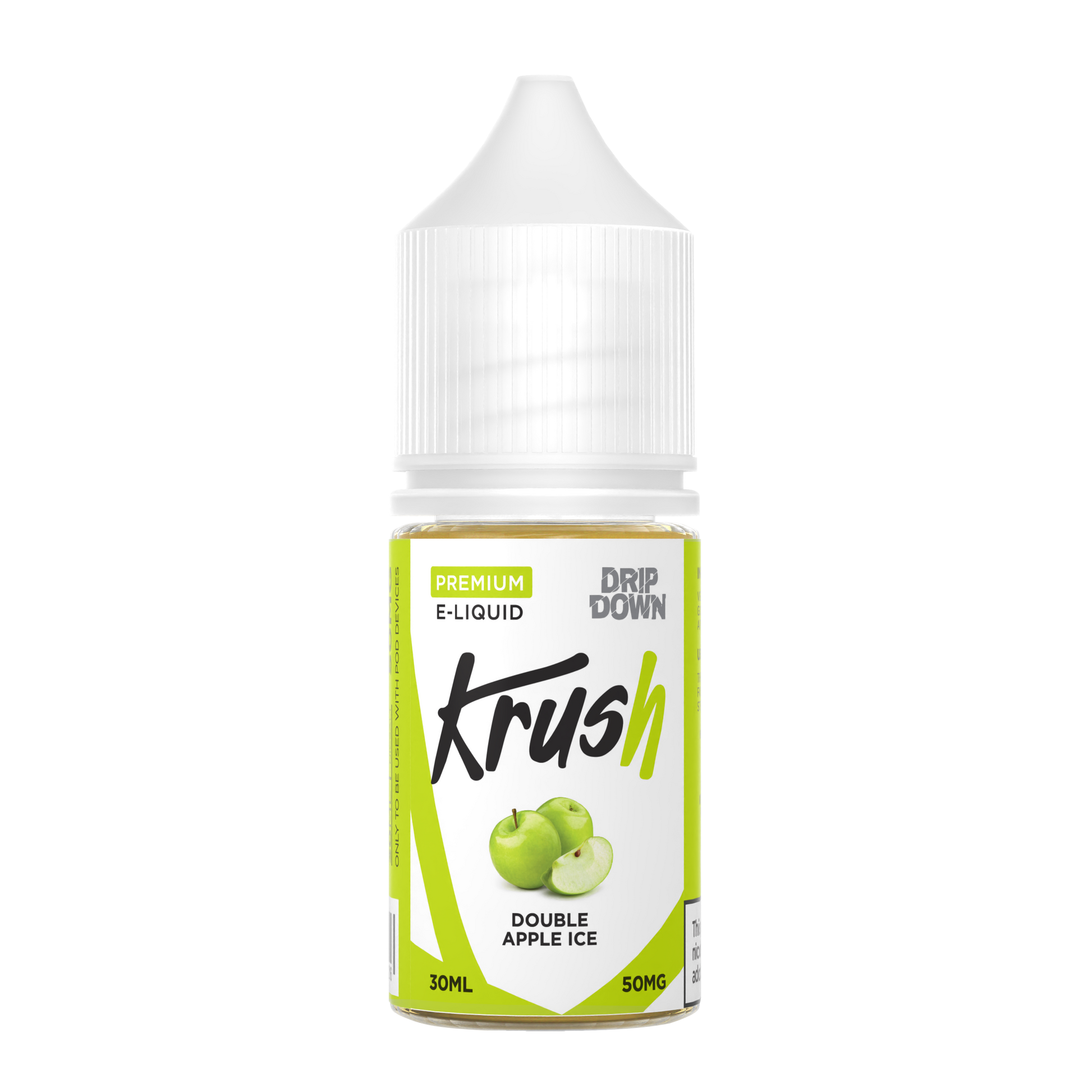 DRIP DOWN KRUSH SERIES DOUBLE APPLE ICE 30MG,50MG -  30ML - Vapebeat