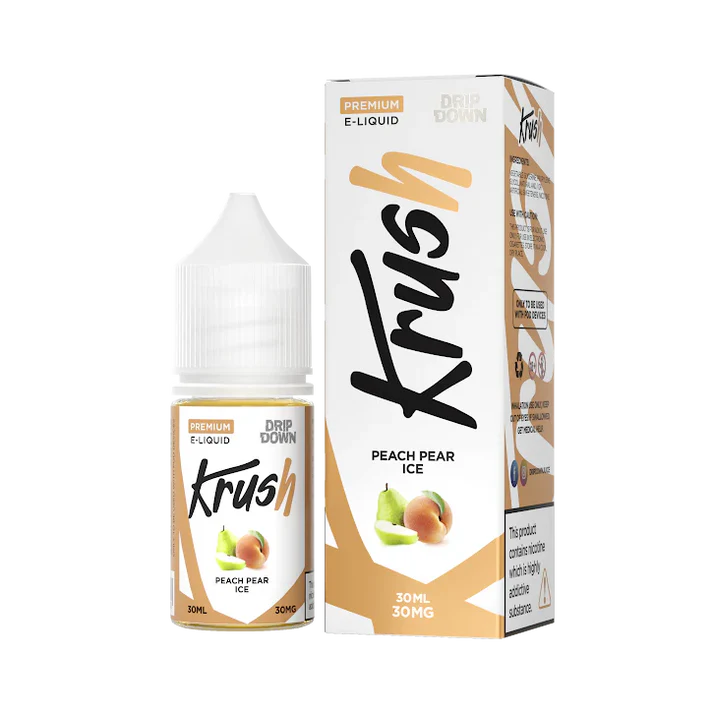 DRIP DOWN KRUSH SERIES PEACH PEAR ICE 30MG,50MG - 30ML - Vapebeat