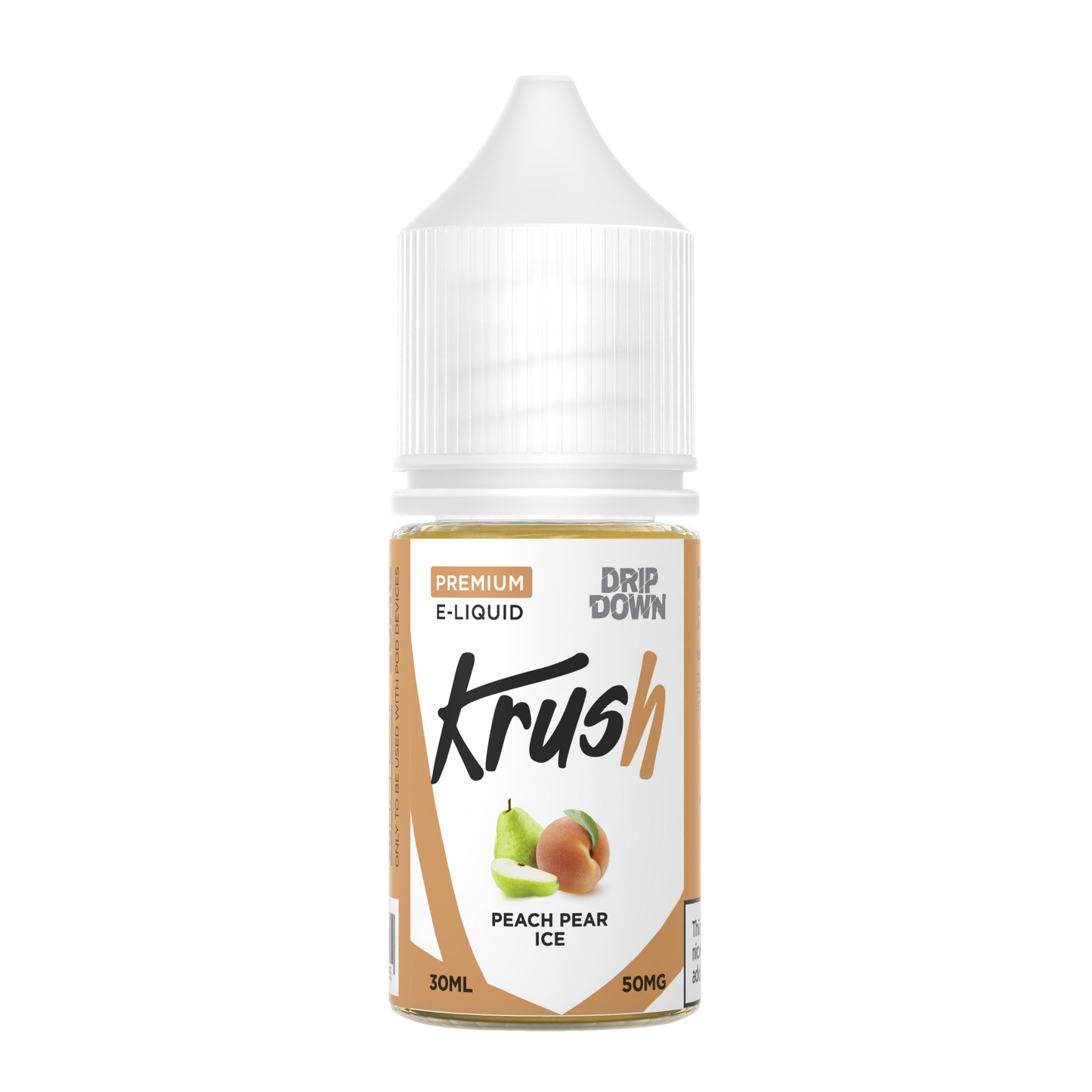 DRIP DOWN KRUSH SERIES PEACH PEAR ICE 30MG,50MG - 30ML - Vapebeat