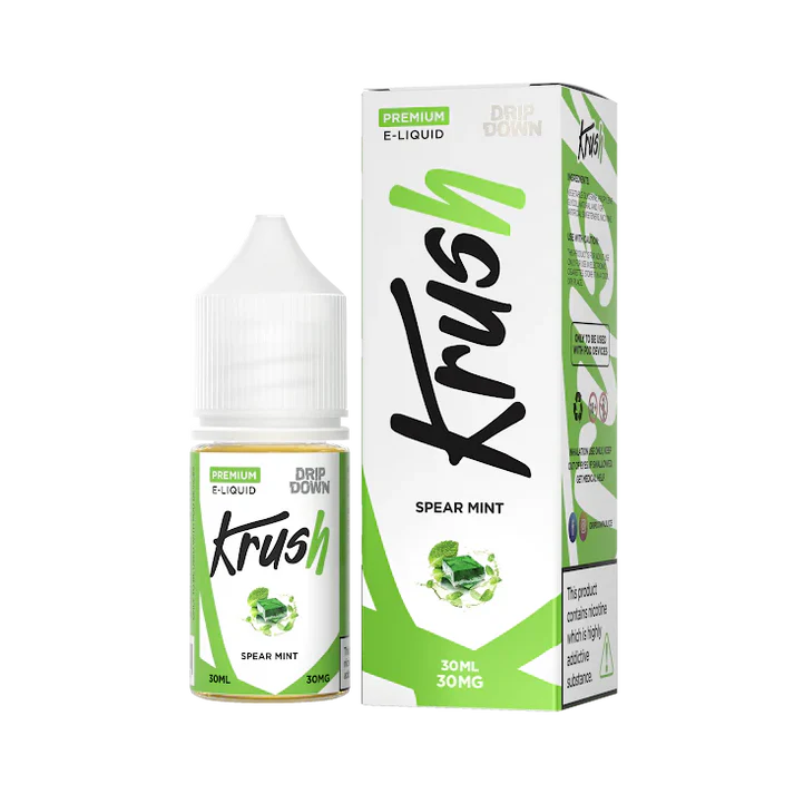 DRIP DOWN KRUSH SERIES SPEARMINT 30MG,50MG -  30ML - Vapebeat