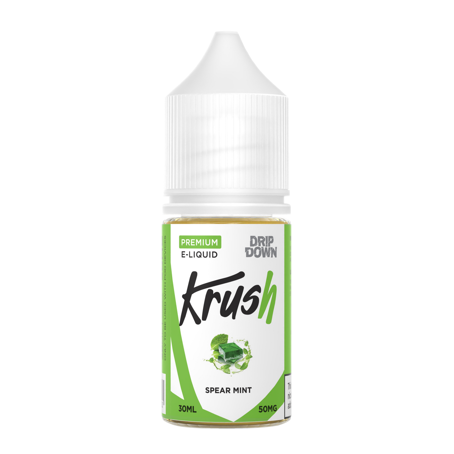 DRIP DOWN KRUSH SERIES SPEARMINT 30MG,50MG -  30ML - Vapebeat