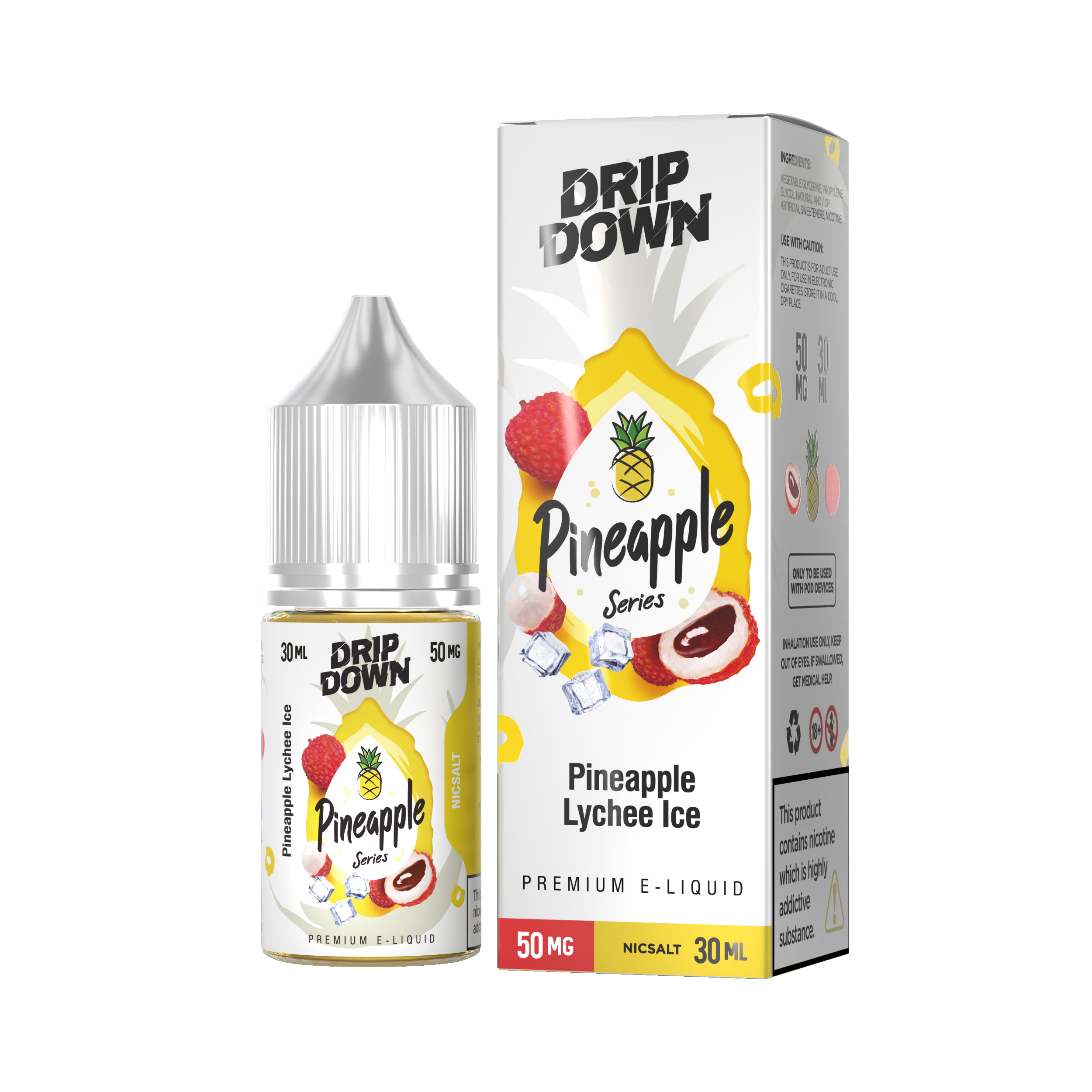 DRIP DOWN PINEAPPLE SERIES PINEAPPLE LYCHEE ICE 30MG,50MG - 30ML – Vapebeat