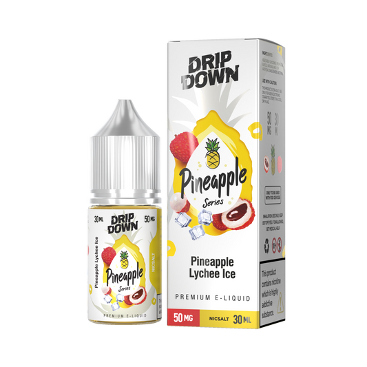 DRIP DOWN PINEAPPLE SERIES PINEAPPLE LYCHEE ICE 30MG,50MG - 30ML - Vapebeat
