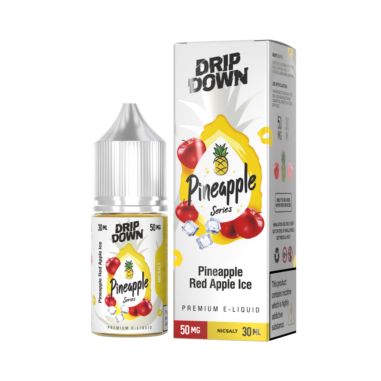 DRIP DOWN PINEAPPLE SERIES PINEAPPLE RED APPLE ICE 30MG,50MG - 30ML - Vapebeat
