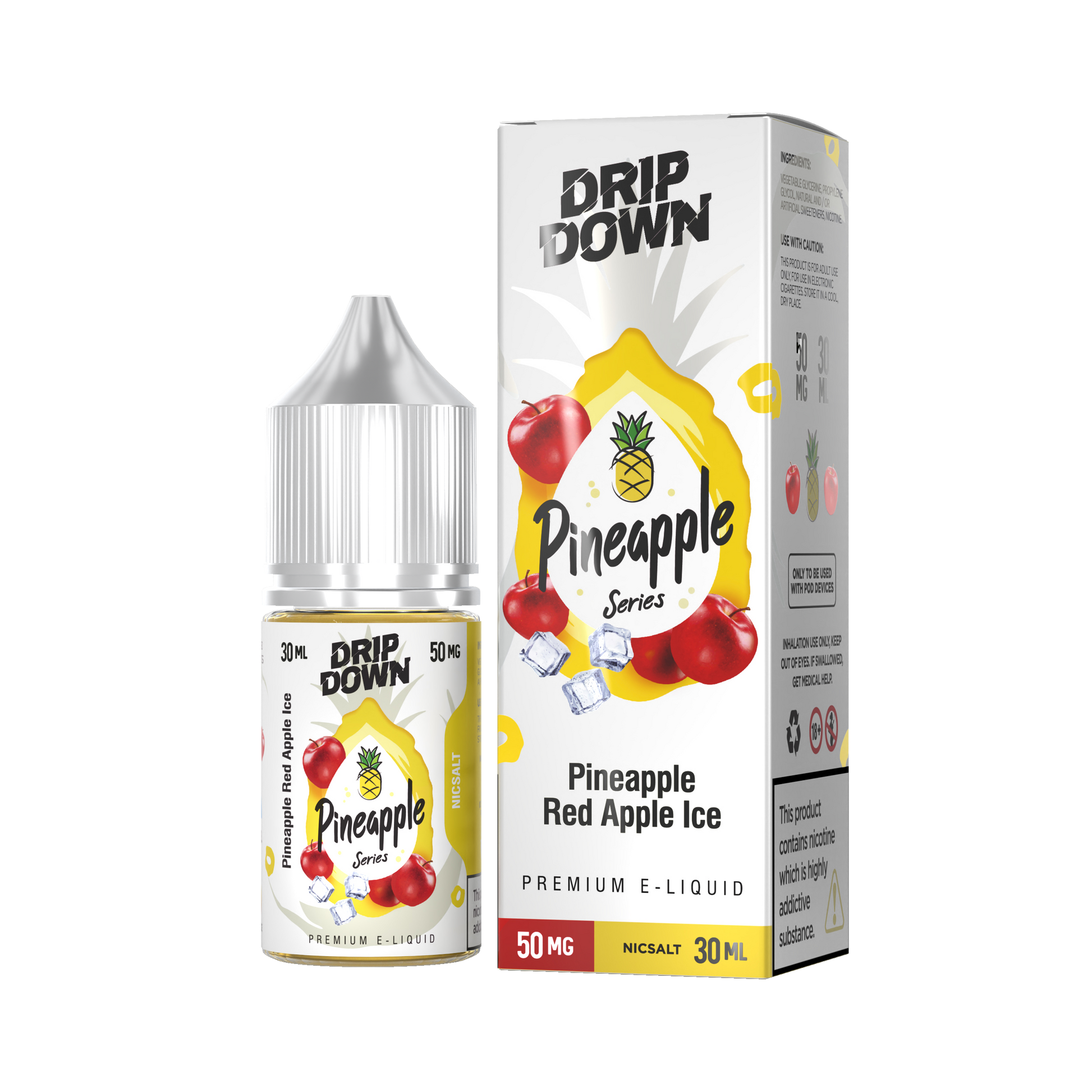 DRIP DOWN PINEAPPLE SERIES PINEAPPLE RED APPLE ICE 30MG,50MG - 30ML - Vapebeat
