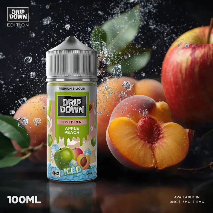 Drip Down Apple Peach Ice 100ml - Vapebeat