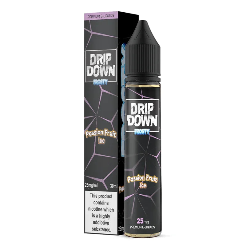 DRIP DOWN FROSTY - 50MG -  PASSION FRUIT ICE - Vapebeat