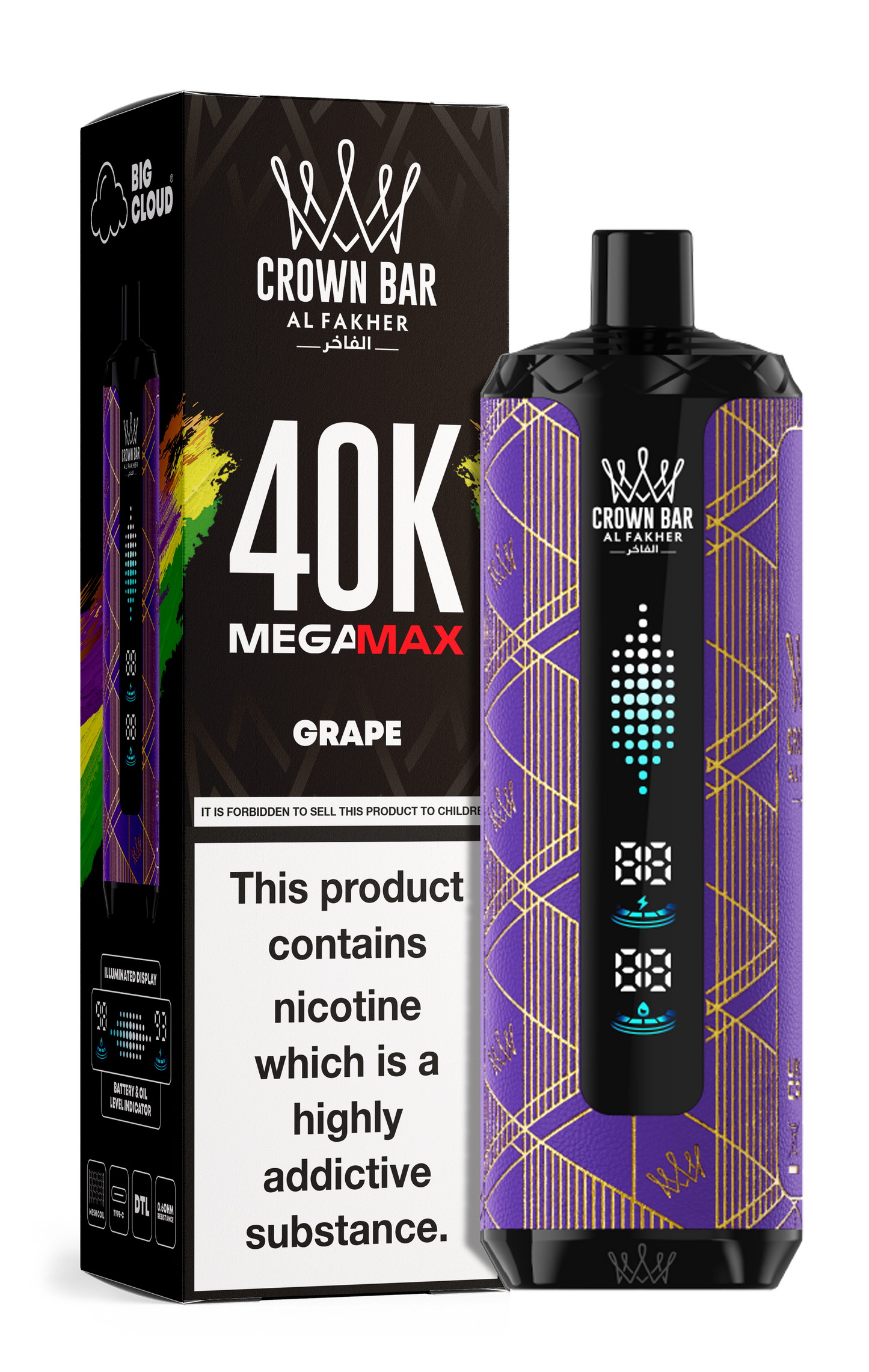AL FAKHER MEGA MAX 40K CROWN BAR DISPOSABLE 6MG - Vapebeat