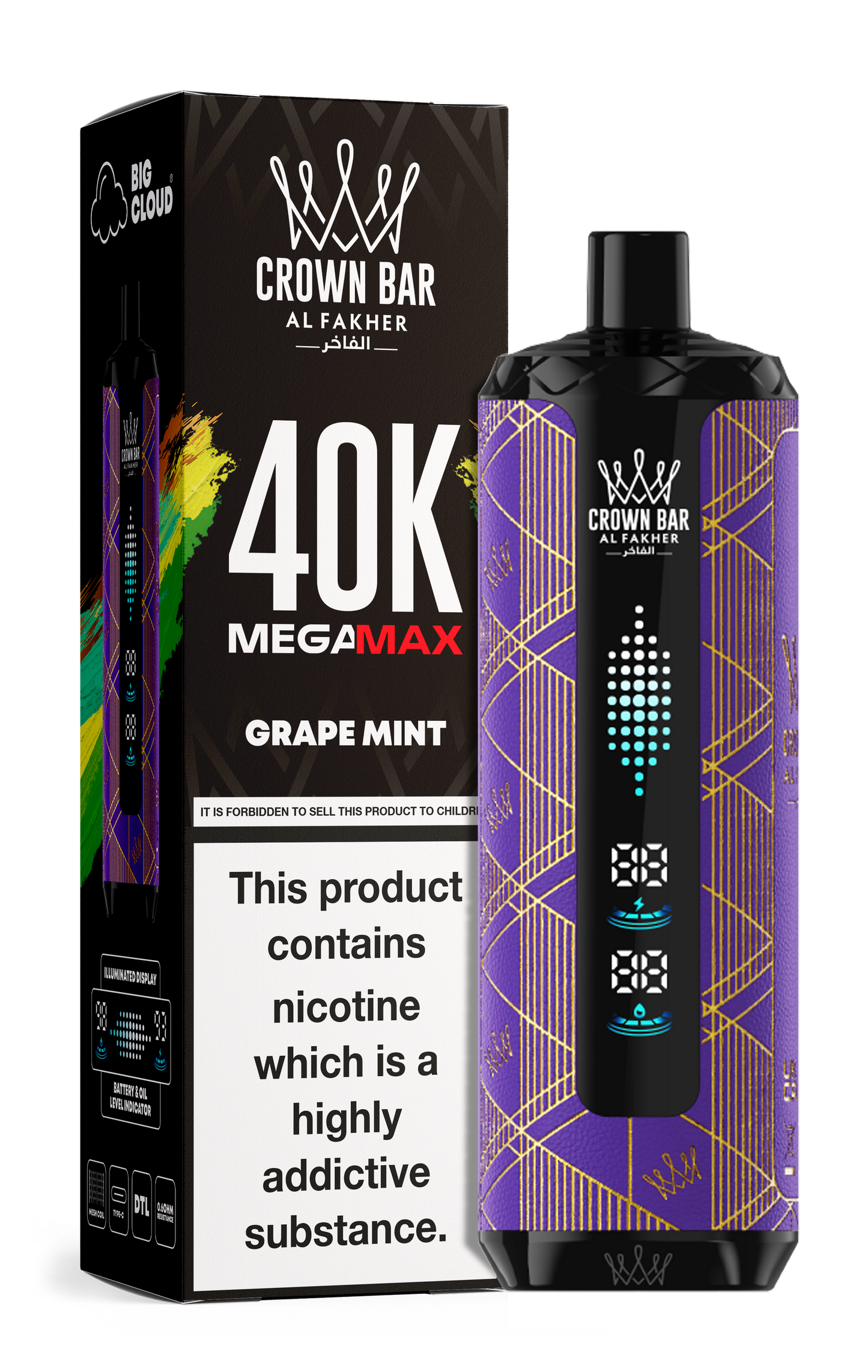 AL FAKHER MEGA MAX 40K CROWN BAR DISPOSABLE 6MG - Vapebeat