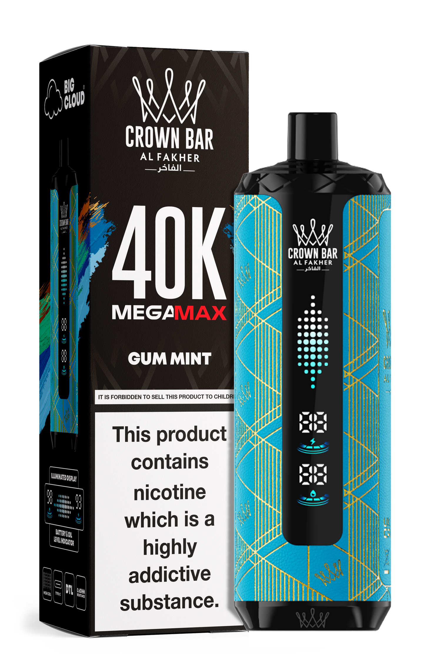 AL FAKHER MEGA MAX 40K CROWN BAR DISPOSABLE 6MG - Vapebeat