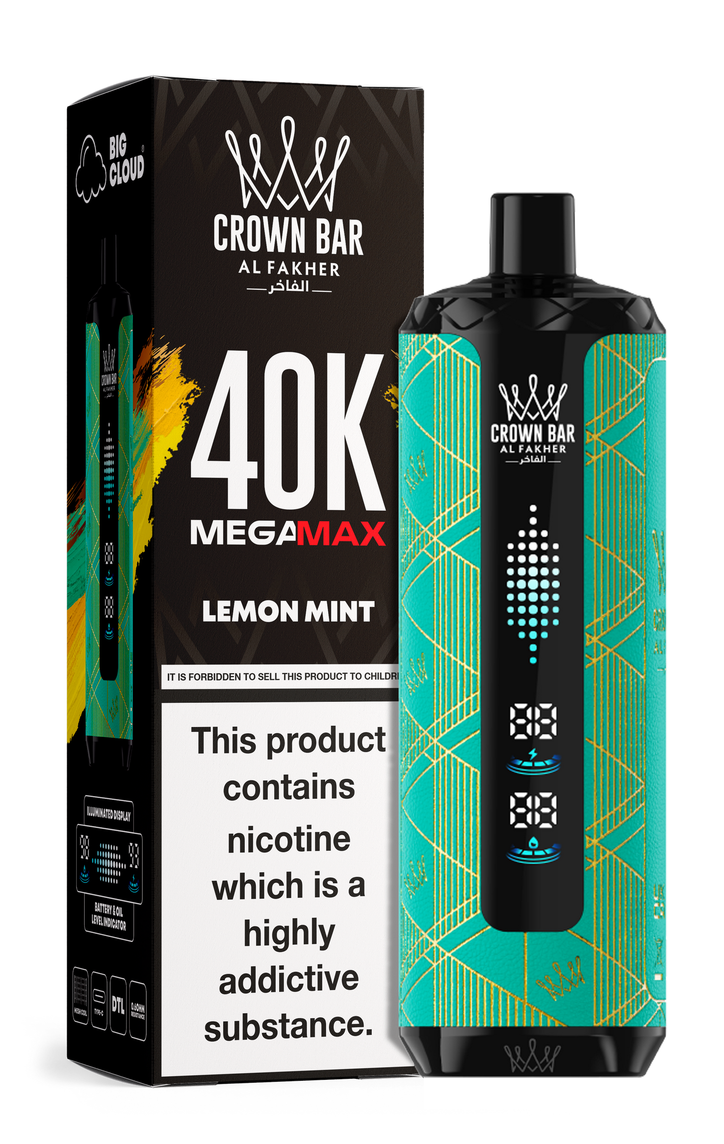 AL FAKHER MEGA MAX 40K CROWN BAR DISPOSABLE 6MG - Vapebeat