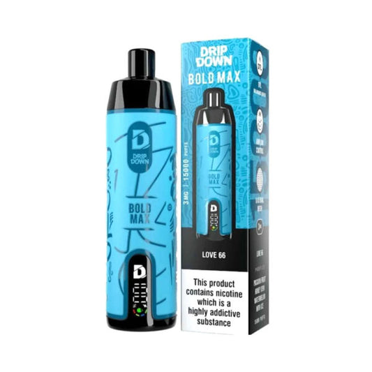 LOVE 66 - DRIP DOWN BOLD MAX DISPOSABLE 15000 PUFFS - Vapebeat