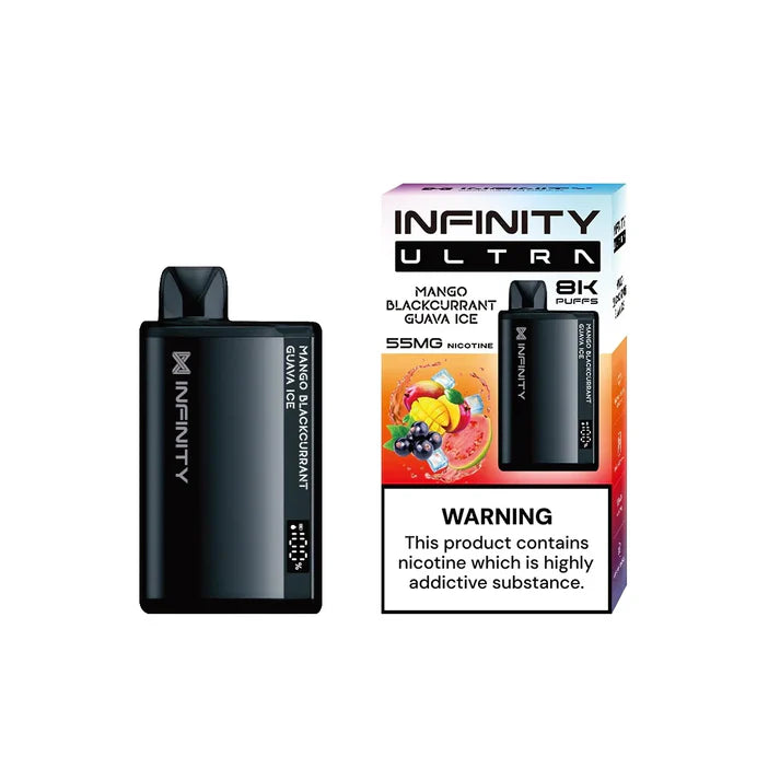 MANGO BLACKCURRANT GUAVA ICE 55MG - INFINITY ULTRA DISPOSABLE 8000 PUFFS - Vapebeat