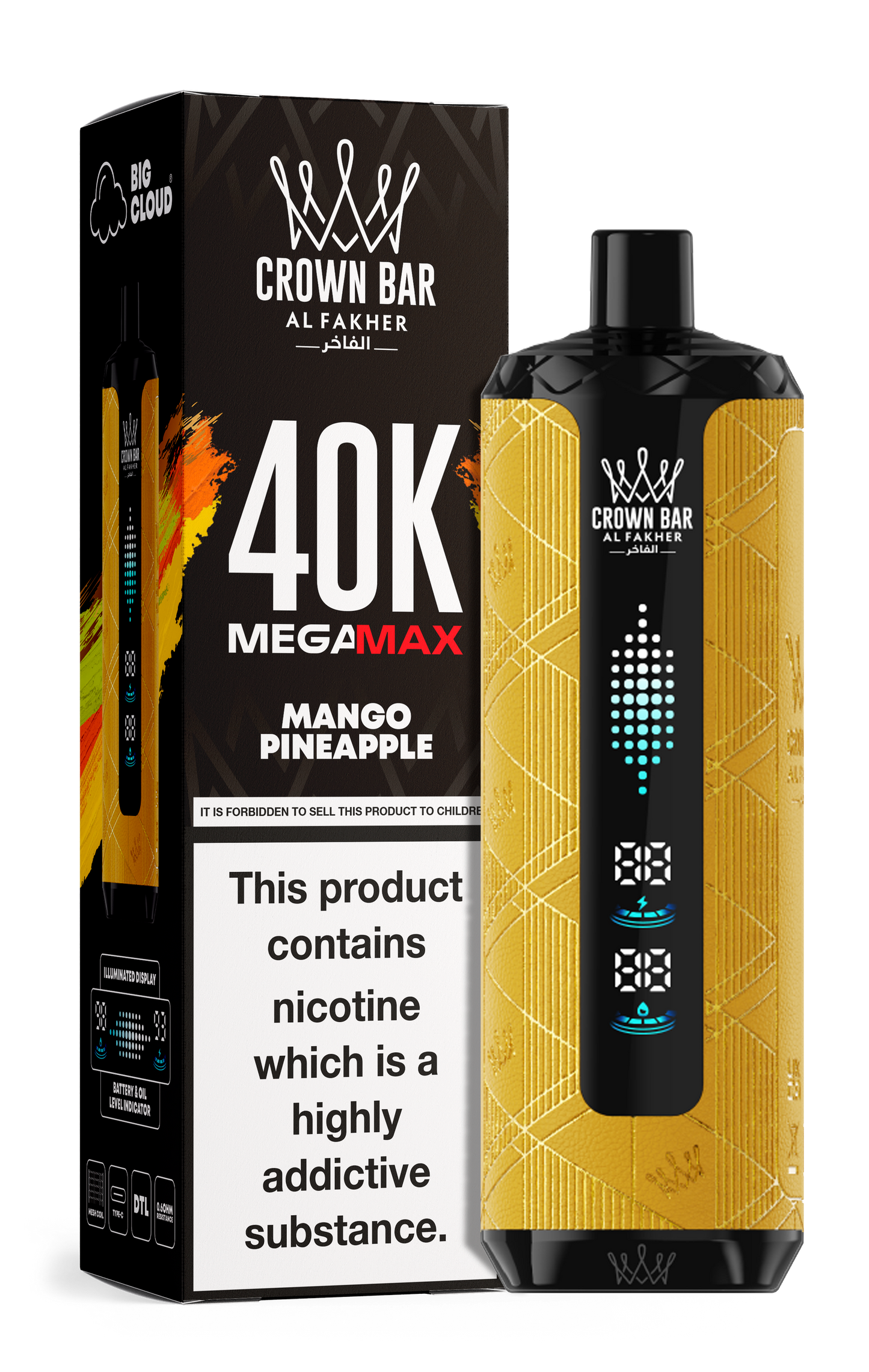 AL FAKHER MEGA MAX 40K CROWN BAR DISPOSABLE 6MG - Vapebeat