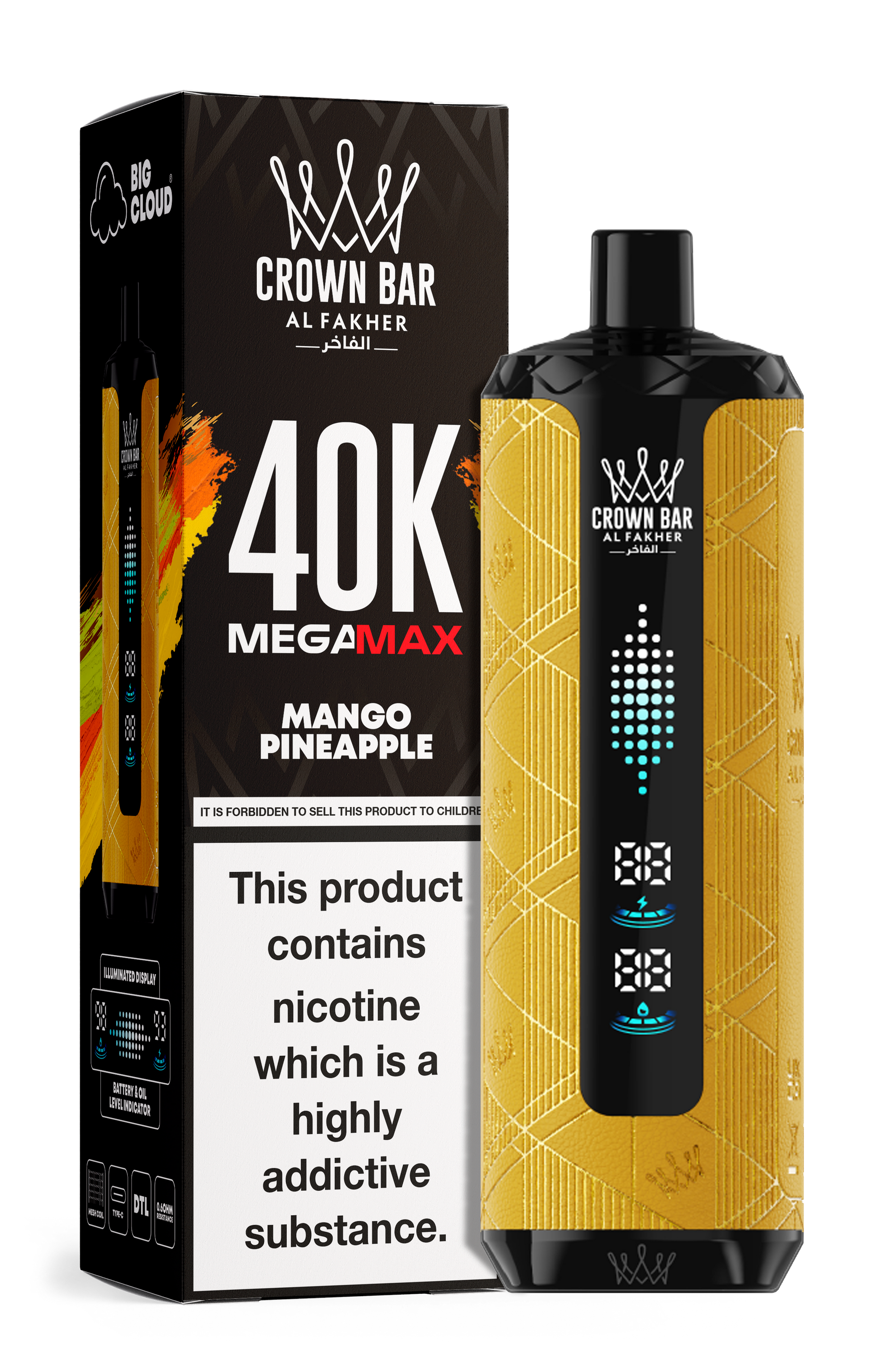 AL FAKHER MEGA MAX 40K CROWN BAR DISPOSABLE 6MG - Vapebeat