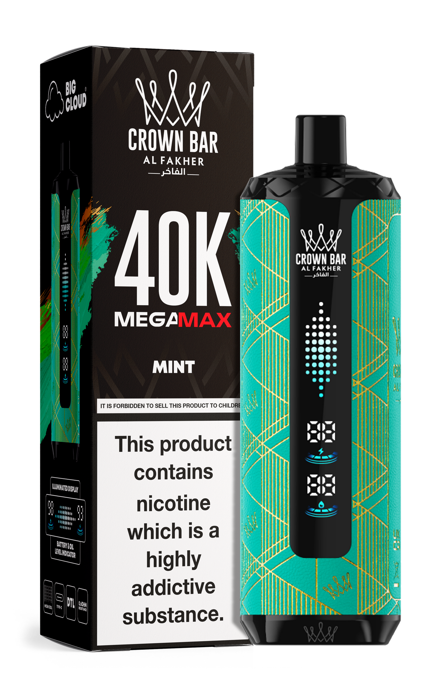 AL FAKHER MEGA MAX 40K CROWN BAR DISPOSABLE 6MG - Vapebeat