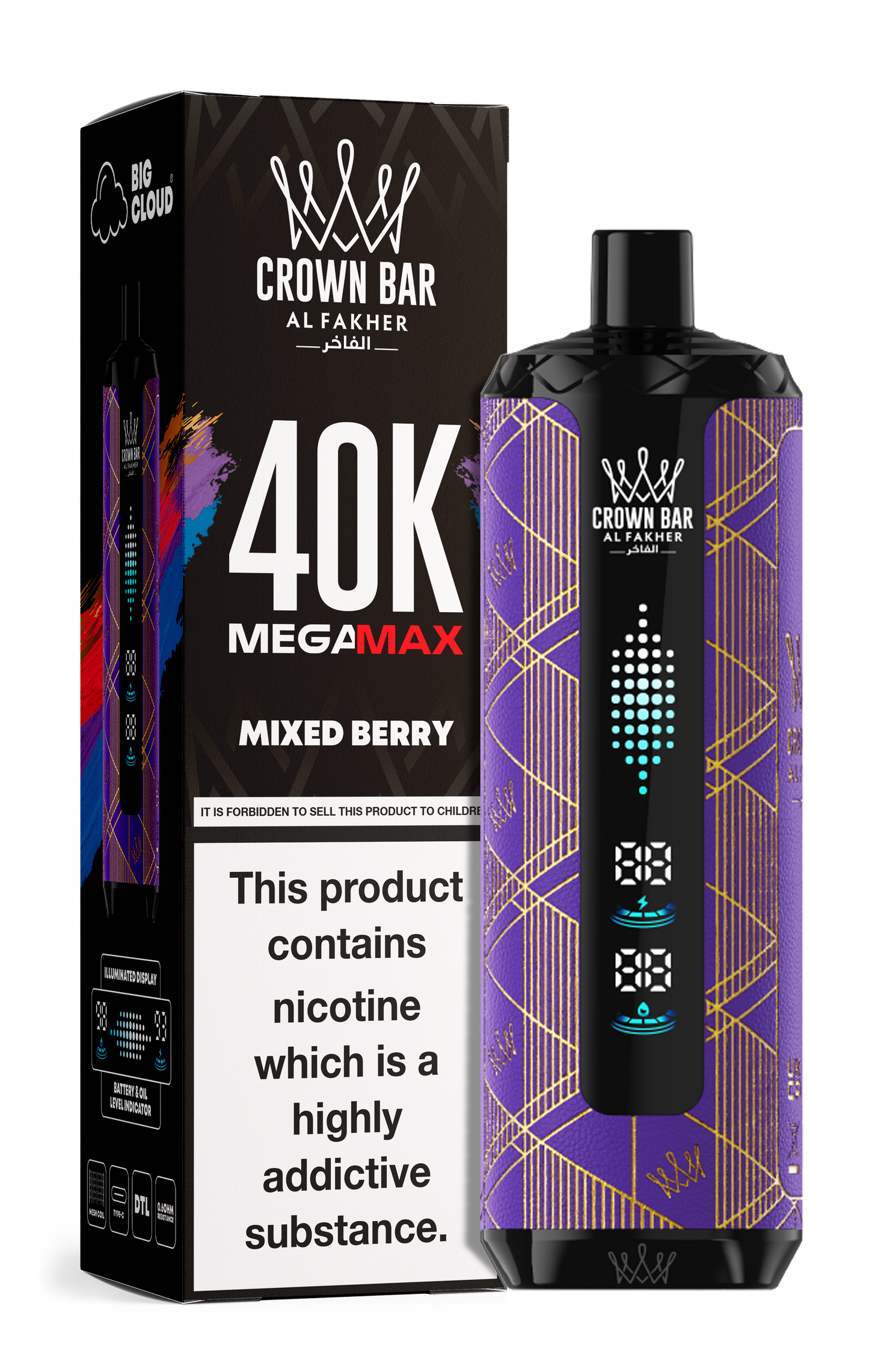 AL FAKHER MEGA MAX 40K CROWN BAR DISPOSABLE 6MG - Vapebeat