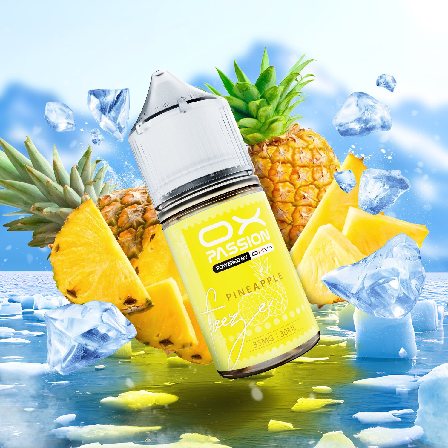 OXVA PASSION FREEZE PINEAPPLE 35MG,55MG 30ML - Vapebeat